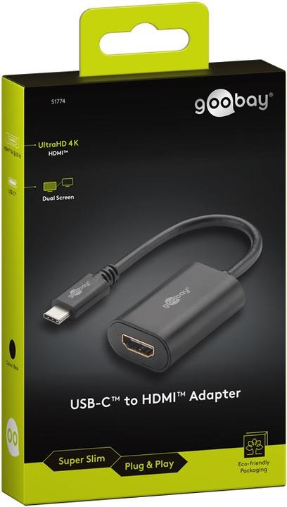 Actual product image Goobay USB-C to HDMI adapter (USB-C, 18 cm)