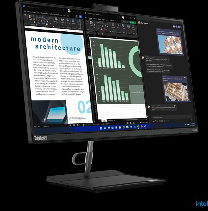 Actual product image Lenovo ThinkCentre neo 30a 24 AIO (Intel Core i5-12450H, 16 GB, 512 GB)
