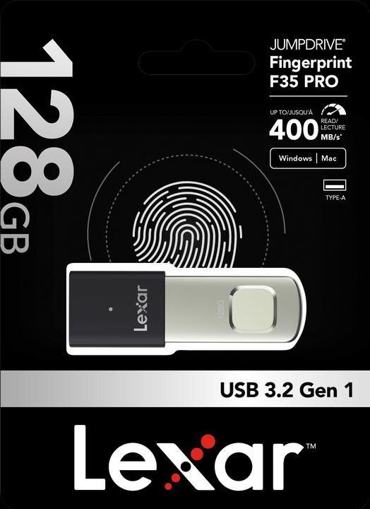 Actual product image Lexar Fingerprint F35 Pro (128 GB, USB-C)