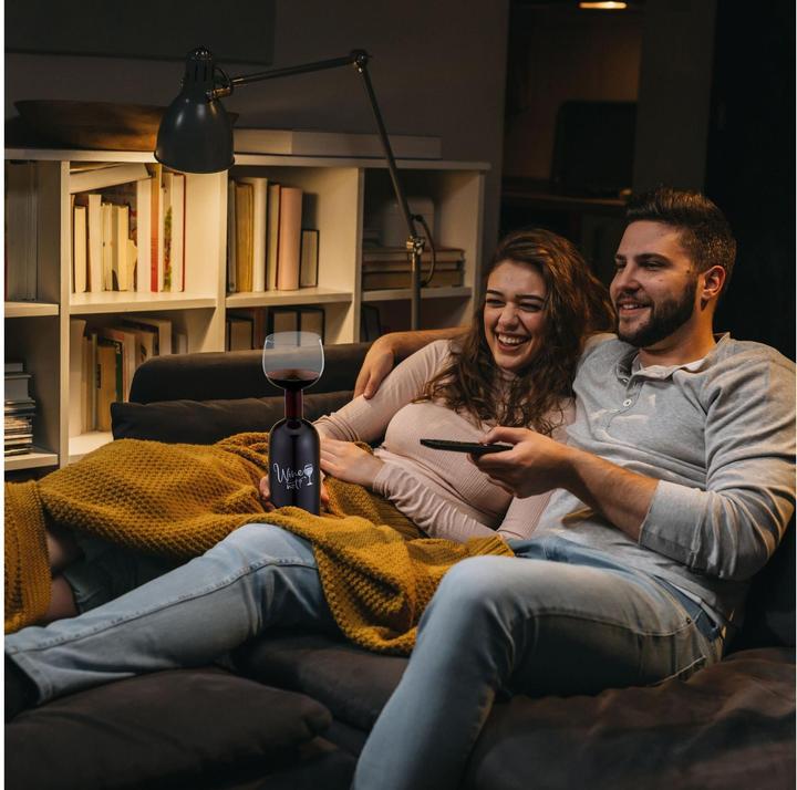 Produktbild Relaxdays Weinflasche (75 cl, 1 Gläser, Rotweingläser)