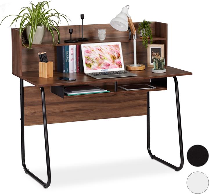 Actual product image Relaxdays Desk With Shelving (120 x 60 x 109 cm)