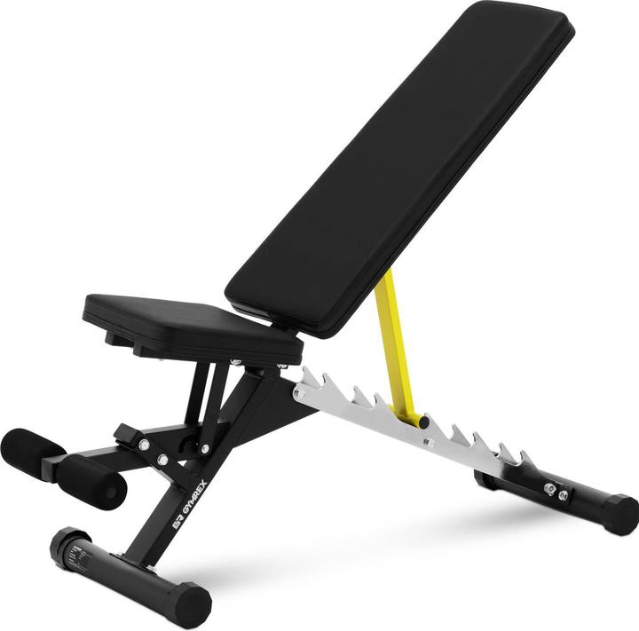 Gymrex Schrägbank Fitnessbank Trainingsbank bis 100 kg einstellbar 90 - 180° Neigung
