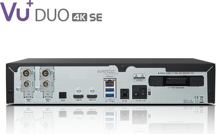 Produktbild Vu+ Duo 4K SE BT (4 GB, Twin DVB-C, CI-Schacht)
