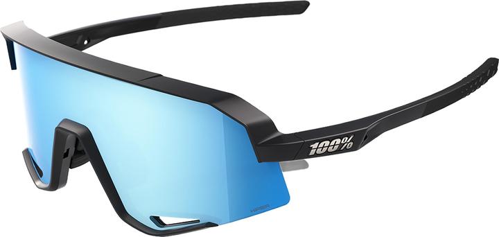 Actual product image 100% Slendale - Matte Black - HiPER Blue Multilayer Mirror L (Mat Black, HiPer blue multilayer mirror)