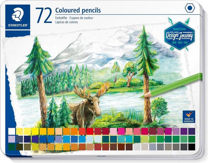 Productafbeelding Staedtler 146C, Metalen etui met 72 kleurpotloden in verschillende kleuren (72 kleuren, 1 x)