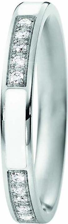 Xen Ring mit 20 Brillanten 0,20 ct. und Keramik weiss