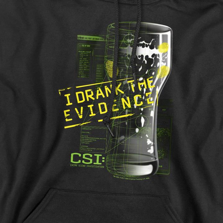 Immagine prodotto Csi: NY I Drank the Evidence Felpa con Cappuccio Uomo (L)