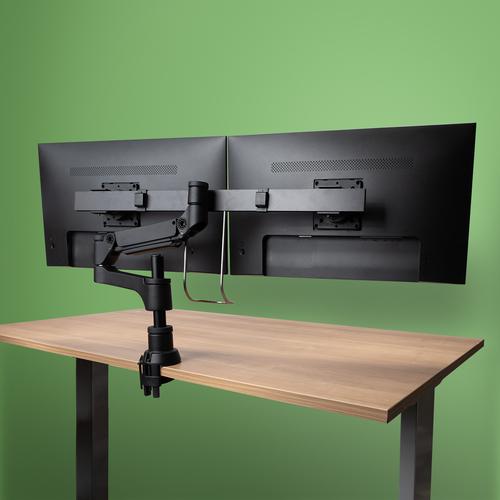 Produktbild R-Go Tools Caparo 4 R-Go Caparo Smartbar Monitorarm, mit Gasfeder, schwarz, Klemme, 12 kg, 76,2 cm ( (Tisch, 30")