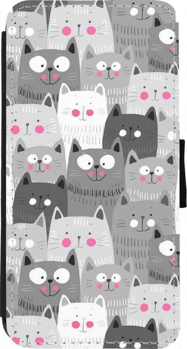 Image du produit PhoneLook Coque Wallet noir Chats gris troupeau (Apple iPhone 7)
