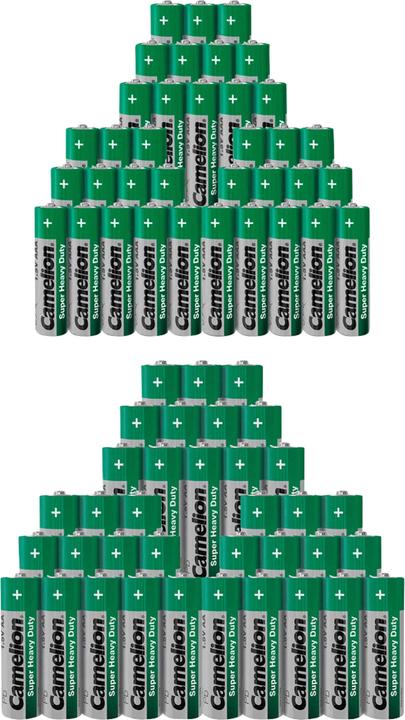 Produktbild Camelion Zink-Kohle Set 36x AA +36x AAA (72 Stk., AA, AAA)