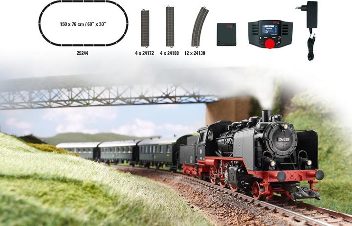 Produktbild Märklin Digital-Startpackung Nebenbahn mit BR 24 der DB (Spur H0)