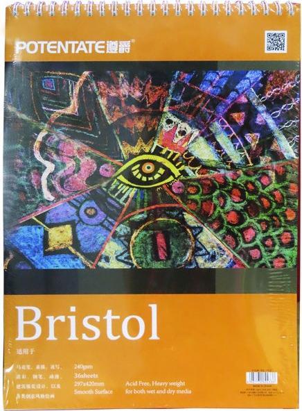Potentate Bristolblock mit Spiralbindung (A4)