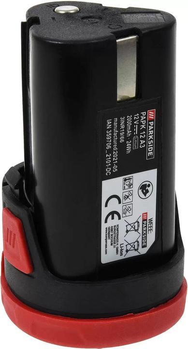 Actual product image Parkside Akku PAPK 12 A3 2Ah 12V Li-Ion für Geräte der X 12V Familie (12 V)