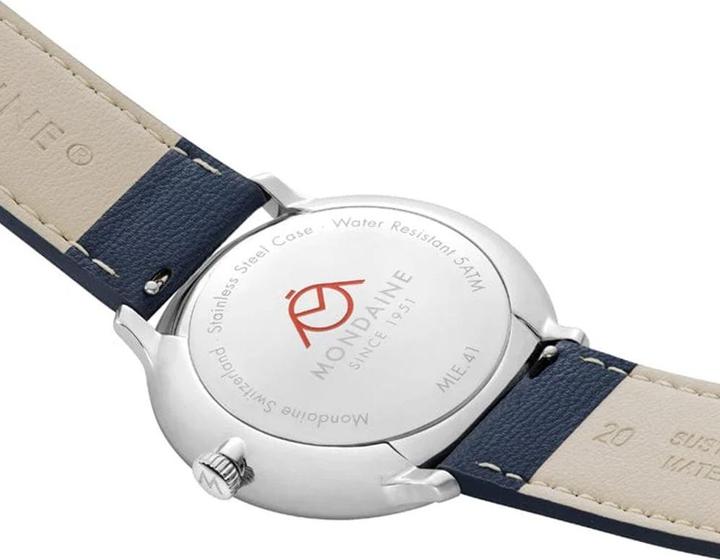 Produktbild Mondaine MLE.41910.LDV Herrenuhr Doppio Solar 41mm 5ATM (Swiss Made, Analoguhr)