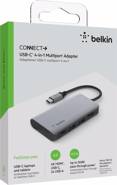 Produktbild Belkin USB-C 4 in 1 (USB-C, 4 Ports)