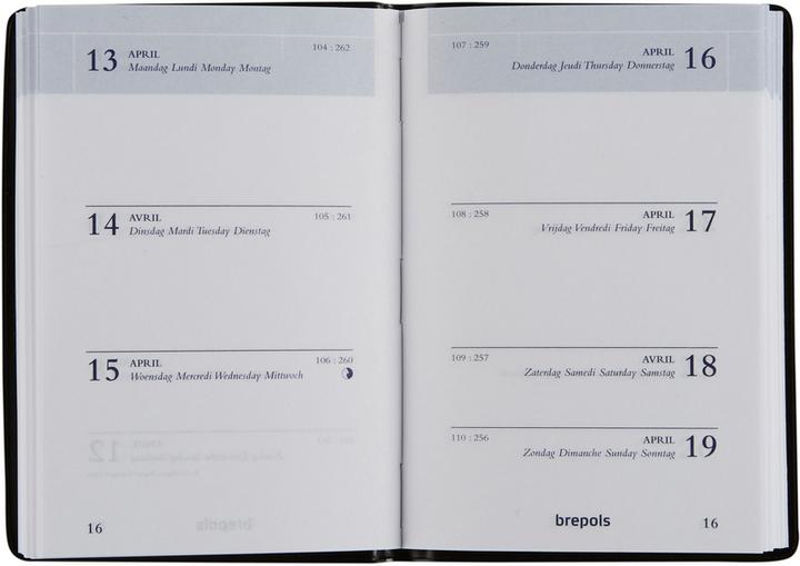 Produktbild Brepols Armada 3½ T/S Lucca Kart.sort 9313395 6,8x10,2cm, 2021 (A7, Deutsch, Spanisch, Französisch, Niederländisch, Italienisch, Englisch)