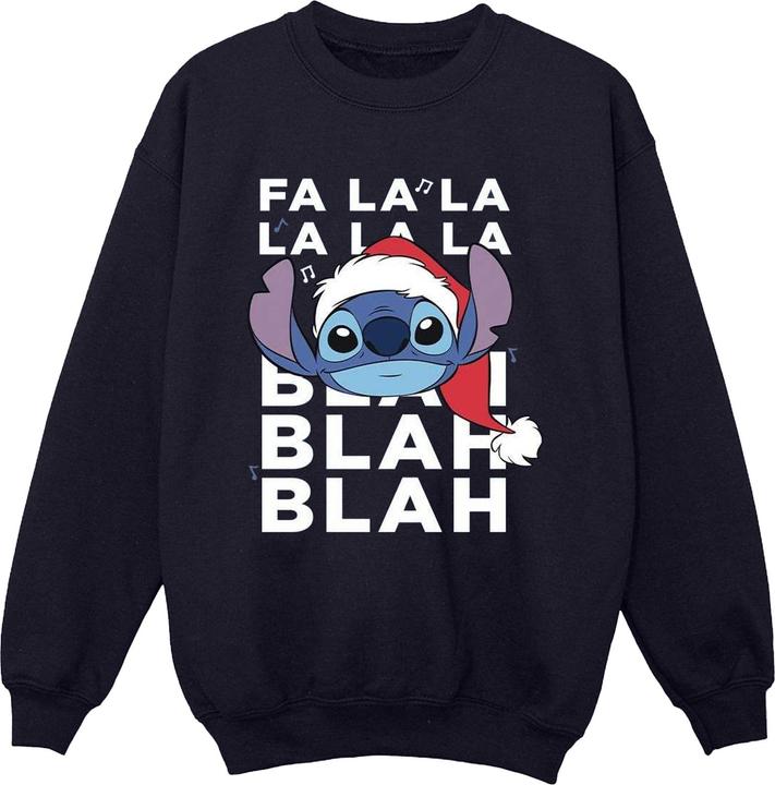 Disney Lilo And Stitch Christmas Blah Blah Blah Sweatshirt Jungen (128)