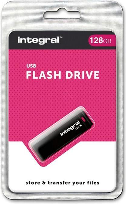 Actual product image INFD128GBBLK 128GB USB 2.0 Type A Black USB Flash Drive (128 GB, USB-A)