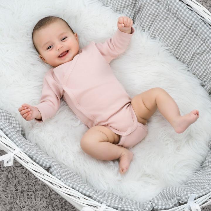 Produktbild La Loona LaLoona Baby-Bodys & Wickelbodys Wickelbody Langarm 6er Pack - Beere Grau - (62, 68)