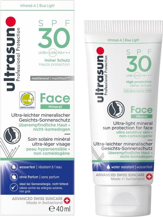 Actual product image Ultrasun Face Mineral SPF30 (Suntan cream, SPF 30, 40 ml, 70 g)