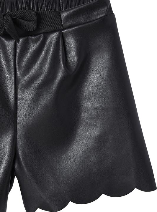 Immagine prodotto Vertbaudet Pantaloncini da bambina in similpelle con elastico in vita (122)