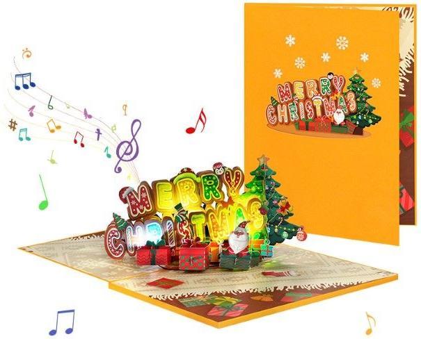Produktbild MU Classic 3D Pop Up Weihnachtskarte mit Music Music Series (1 Stk.)