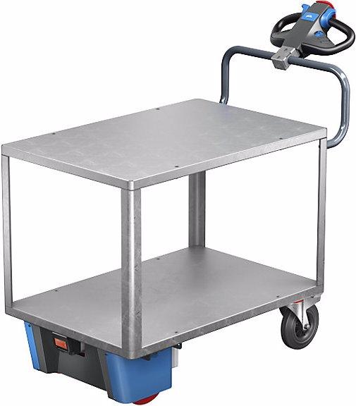 Produktbild eurokraft pro Montagewagen mit Elektroantrieb, 2 Etagen verzinkt, 1470x700x1300mm, verzinkt (500 kg)