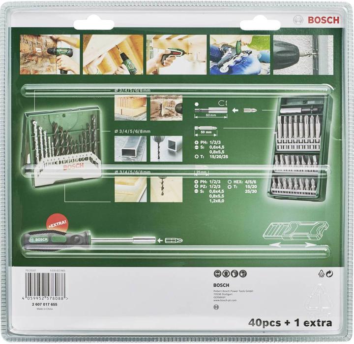 Actual product image Bosch Zubehör 25+15+1 Mini-X-Line sets plus handle (3-8 mm (wood drill bit))