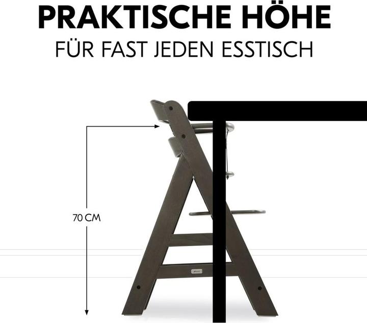 Produktbild Hauck Hochstühle Hochstuhl Alpha Plus Select Charcoal - im Sparset (Hochstuhl)
