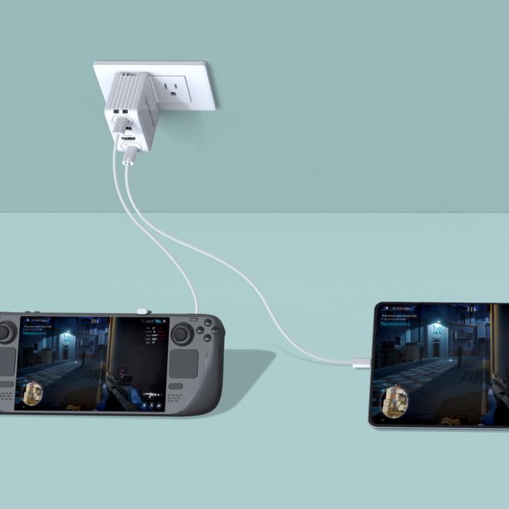 Immagine prodotto AVerMedia Dock di ricarica, EliteGO (GC313Pro) Bianco, 100W GaN, HDMI (Mac)