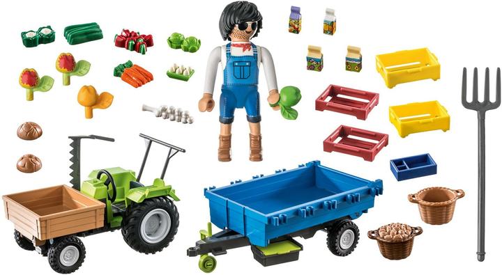 Productafbeelding Playmobil 71249 Trekker met aanhangwagen (71249, Playmobil Land)