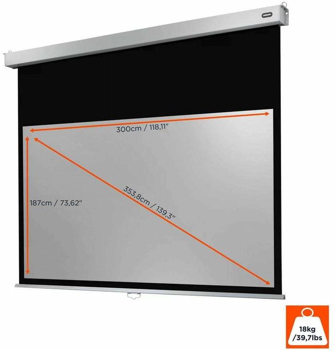 Actual product image Celexon Roller screen Professional Plus 300x187 cm 16:10 (139.37", 16:10)