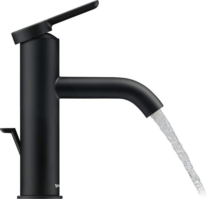 Produktbild Duravit Einhebel-Waschtischmischer C.1 M m Zugstangen-Ablaufgarnitur schwarz matt