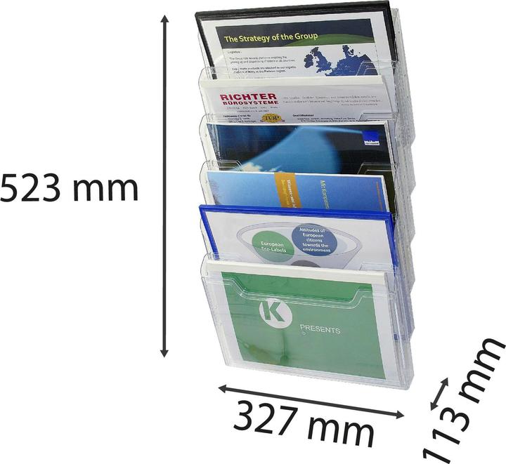 Produktbild Exacompta Wandprospekthalter (A4, Quer)
