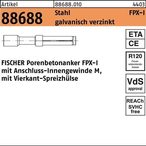 Image du produit Fischer Ancrage pour béton cellulaire FPX M 10 I (1 pcs)