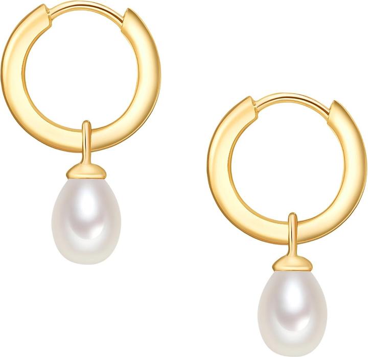 Immagine prodotto Valero Pearls Donna Argento 925 Perle d'acqua dolce coltivate Oro giallo - 934 (Argento)
