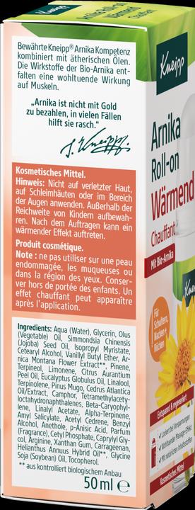 Nährwerte und Zutaten Kneipp Arnika Roll-on Wärmend (50 ml)