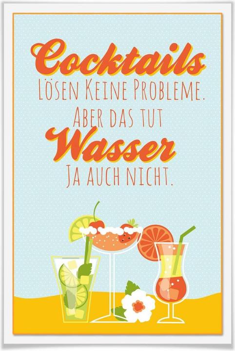 Produktbild Trenddeko Cocktails lösen keine Probleme... (70 x 100 cm)