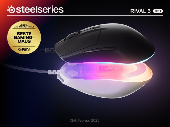 Productafbeelding SteelSeries Rival 3 Gen 2 - White (Bedraad)
