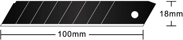 Produktbild Hansa 10 Ersatzklingen Cuttermesser-Klingen schwarz 18 mm (Ersatzklinge)