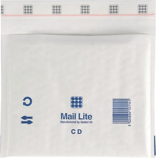 Produktbild Sealed Air Boblekuvert Mail Lite, CD, 180 x 160 mm, pakke a 100 stk.