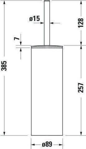 Actual product image Duravit Brush set D-CODE floor standing chrome