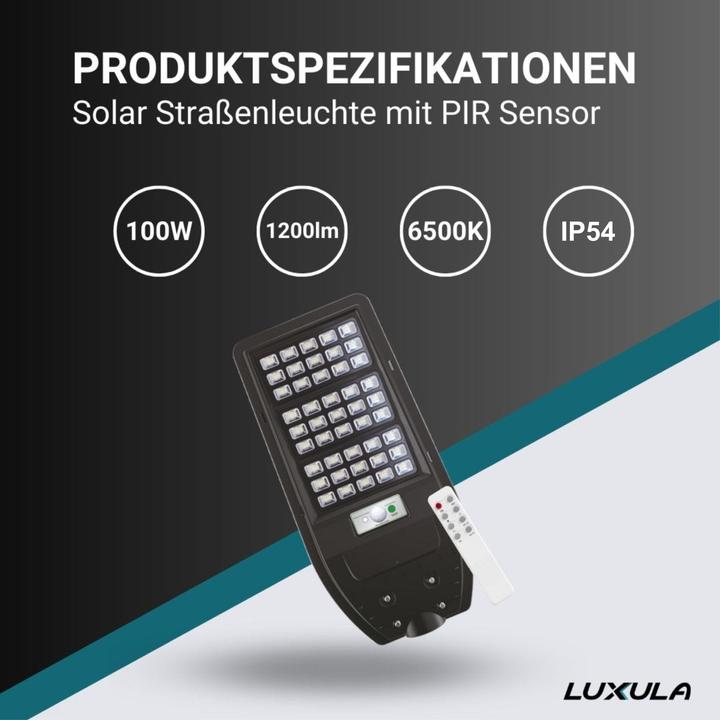 Produktbild Luxula Solar LED-Strassenleuchte (1200 lm, IP65)