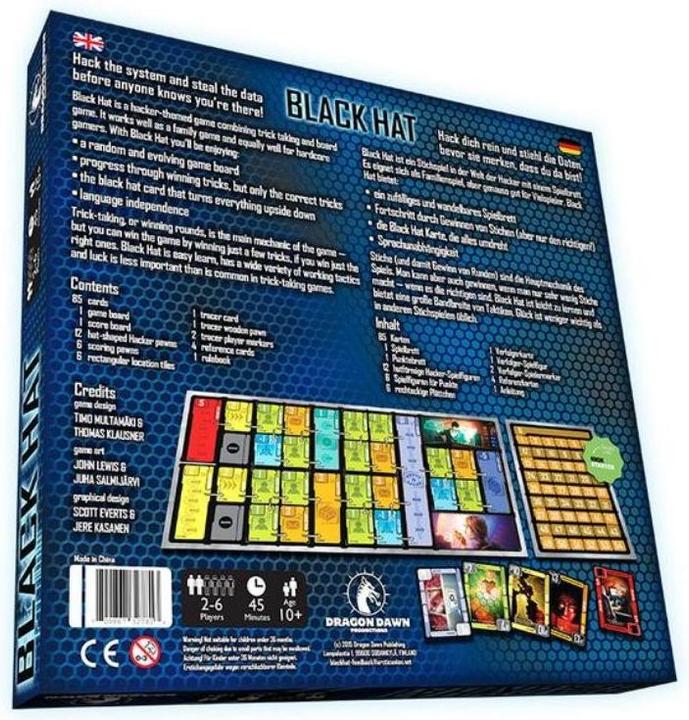 Produktbild Dragon Dawn BLACK HAT (DE/EN) - Black Hat - international edition, Brettspiel, für 2-6 Spieler, ab 10 Jahren (Italienisch)