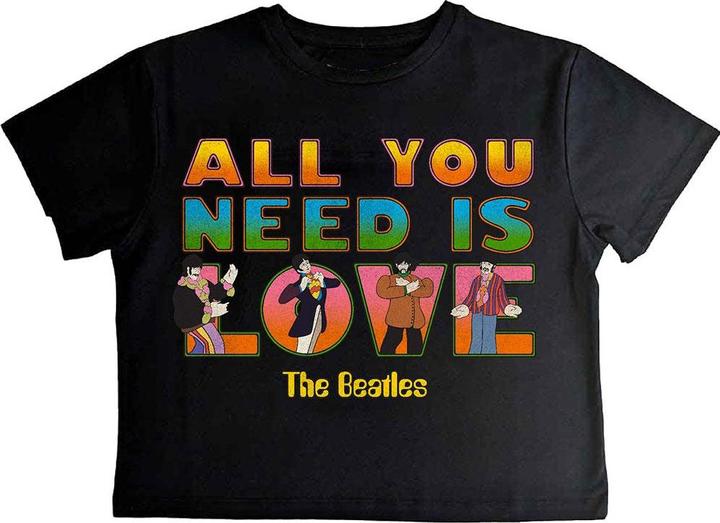 The Beatles Yellow Submarine AYNIL Stacked Kurzes Top