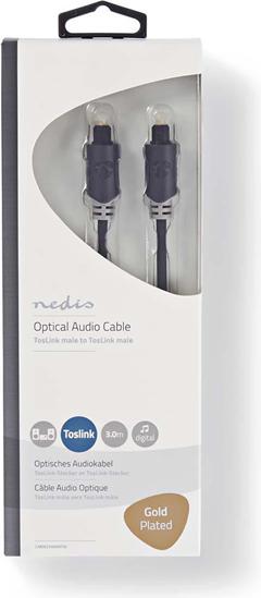 Produktbild Nedis Optisches Audiokabel | Toslink Stecker | Toslink Stecker | 3.00 m | rund | PVC | Anthrazit | B (3 m, TOSLINK)