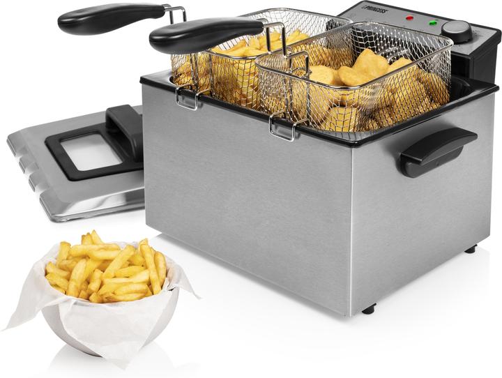 Image du produit Princess Friteuse - 3270 watts, 5 litres, thermostat, 3 paniers pour friteuse, zone froide, 6-7 personnes (Prise UE)