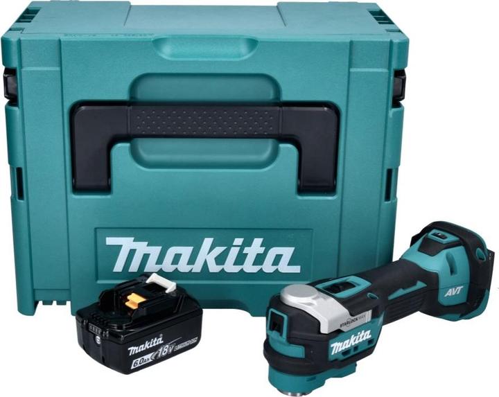 Image du produit Makita DTM 52 G1J Outil multifonctions sans fil 18 V Starlock Max Brushless + 1x batterie 6,0 Ah + Makpac