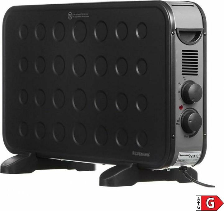 Actual product image Ravanson CH-9000BT, Wall, Corridor, Black, Buttons, Rotary control, 2000 W, 750 W, 600 mm (2000 W)
