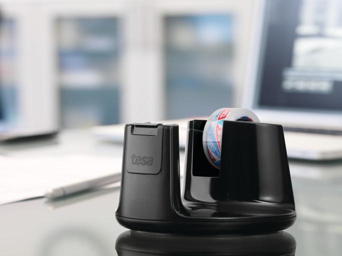 Actual product image tesa tesafilm COMPACT table dispenser, tape dispenser with non-slip base, incl. 1 roll of tesafilm